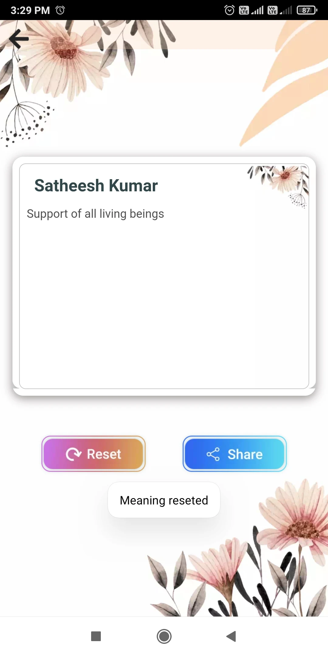 What is my name meaning screenshot